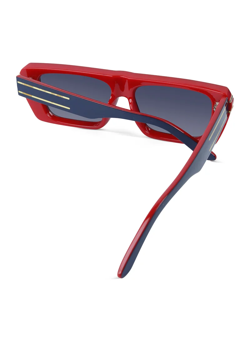 Woggles Red Pappy Tyntix Red Rectangle Sunglasses