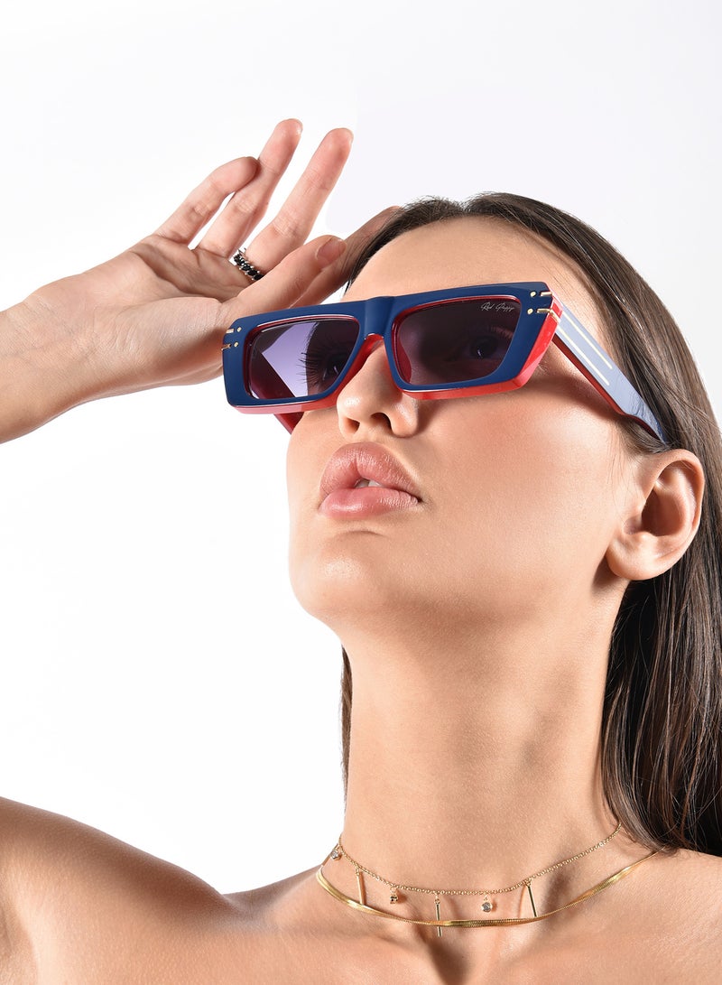 Woggles Red Pappy Tyntix Red Rectangle Sunglasses  - Image 4