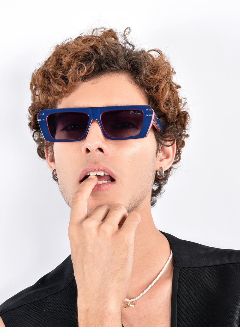Woggles Red Pappy Tyntix Red Rectangle Sunglasses  - Image 3