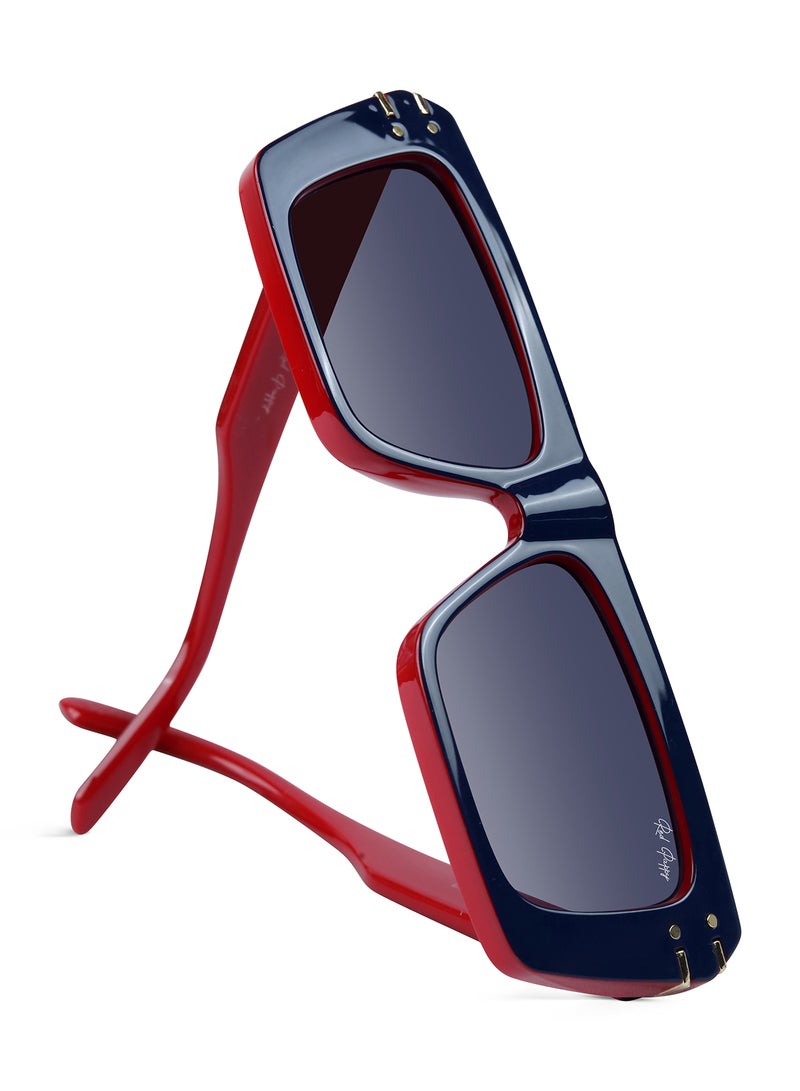 Woggles Red Pappy Tyntix Red Rectangle Sunglasses  - Image 5