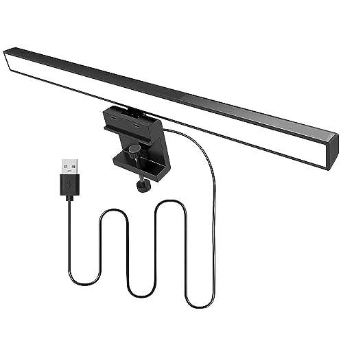 Techzere Plastic 13-Inch Laptop Monitor Screen Light Bar With Smart Touch Sensor Usb Powered 5W Led E-Reading Lamp Stepless Dimming 60-Min Timer No Screen Glare Eye Health Care Black - Image 1