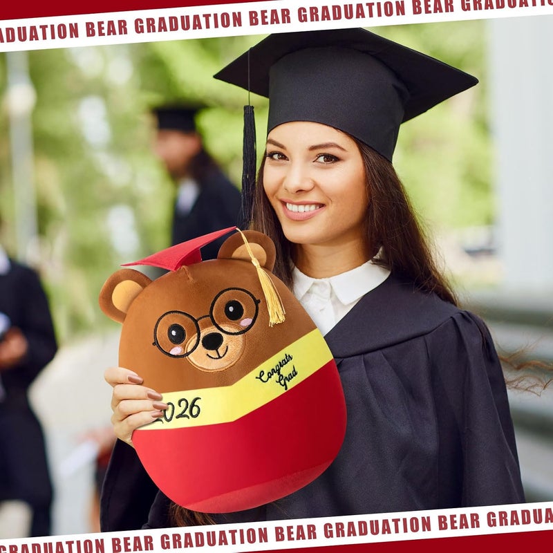 Blueweenly Graduation Bear 12 Inch Large Stuffed Animal Plush with Cap 2026 Graduation Gifts Bear for Her, for Him, for College, Present Gifts Celebratory Souvenir (Red) - Image 5