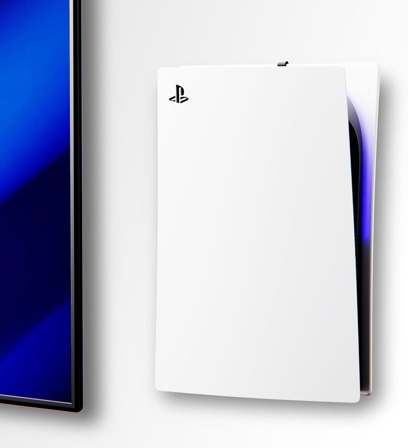 ALIENERGY PS5 Wall Mount for Playstation 5 Disc Edition and Digital Edition (Mount The Console on Wall Near or Behind TV with Invisible Design), Including 2 Accessories Holders (Black) - Not for PS5 Slim - Image 1