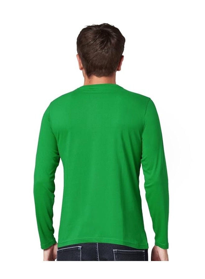 OPLU Store Men's Regular Fit Cotton Printed Tshirt, Green, M - Image 2