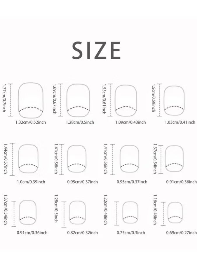 Gecomo White French Tip Nails, Nude Pink Press On Nails Solid Glue On Nails Full Cover Short Square False Nails For Women Girls Daily Wear 24pcs - Image 2