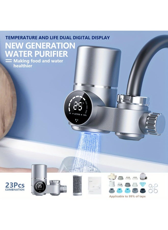 general Water Filter for Sink Faucet, NSF Certified Faucet Mount Water Filtration with Real-Time Filter Life Indicator, Reduces Lead Chlorine, Heavy Metals (Incl. 1 Filter, 13 adaptors) - Image 5