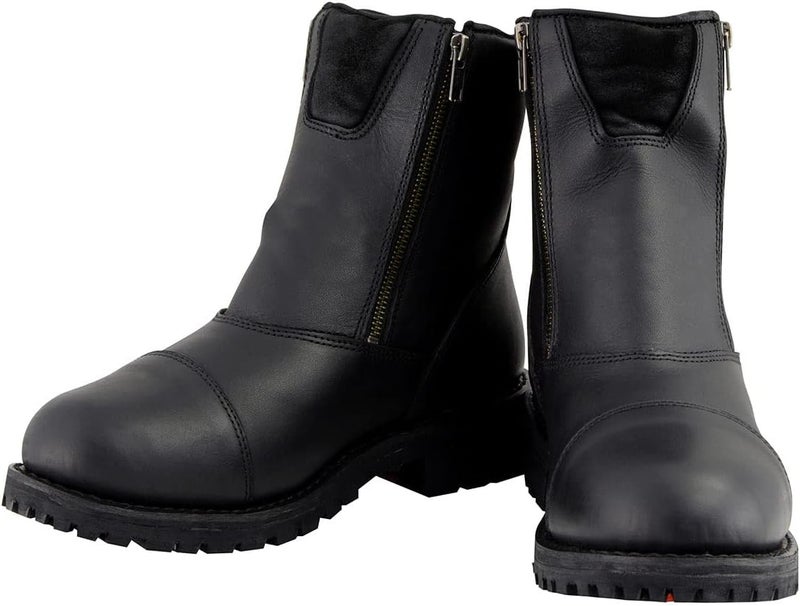 Milwaukee Leather Women's Black Premium Leather Double Sided Zipper Motorcycle Riding Boots MBL202 - Image 3