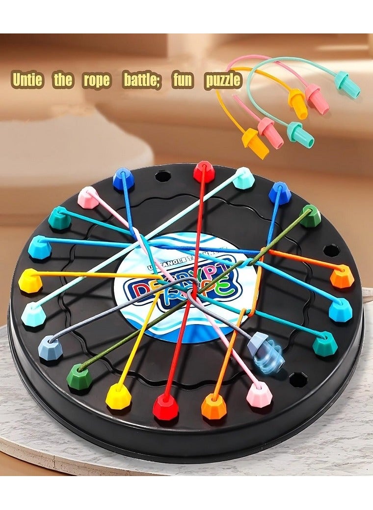 Rope Untangling Puzzle Game - Logic Training & Strategy Brain Teaser, Family-Friendly Knot Challenge with Adjustable Difficulty, Portable Travel Thinking Toy - Image 2
