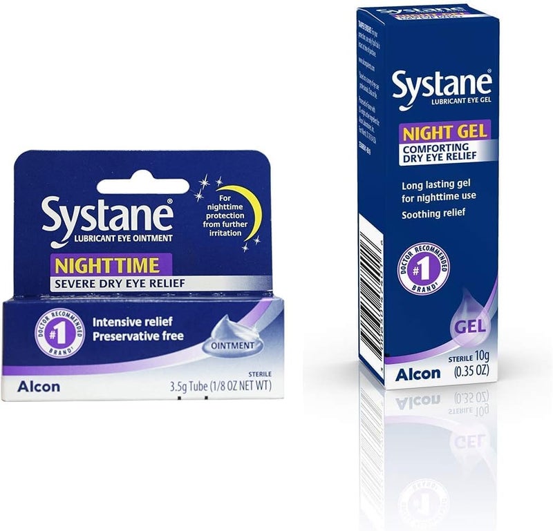 Systane Nighttime Lubricant Eye Ointment 35g Tube  Lubricant Eye Gel Nighttime 035Ounces Package May Vary - Image 1