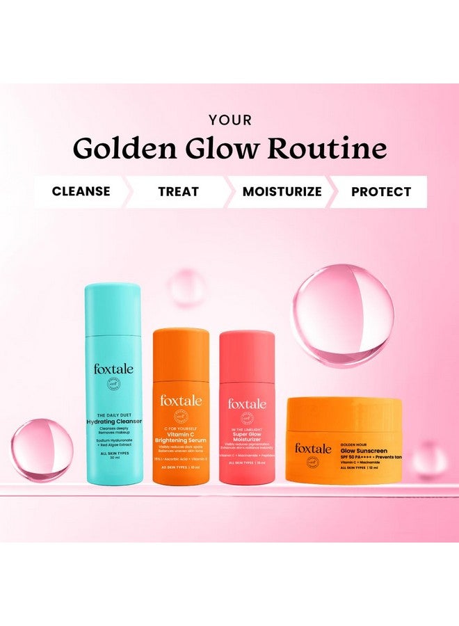 فوكستيل مجموعة On The Glow للسفر | فيتامين سي والنياسيناميد والببتيدات | مجموعة العناية بالبشرة لتفتيح البشرة وترطيبها - Image 2