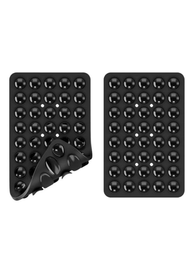NIBEMINENT 2PACK Silicone Double Sided Suction Phone Case Mount, Detachable Hands Free & Strong Grip Holder for Selfies & Videos, Compatible iPhone Android (Black, 2Pack 40 Suction Cups)  - Image 3