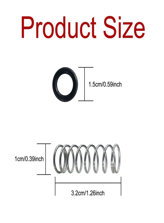 TorSor 10 Sets Pig Water Nipples Spring Replacement with O-Ring Seals Gasket Hog Waterer Nipple Springs Parts for Pig Nipples Water Feeder Barrel Sows Hogs Piglets Automatic Piggy Waterer Drinker - Image 2