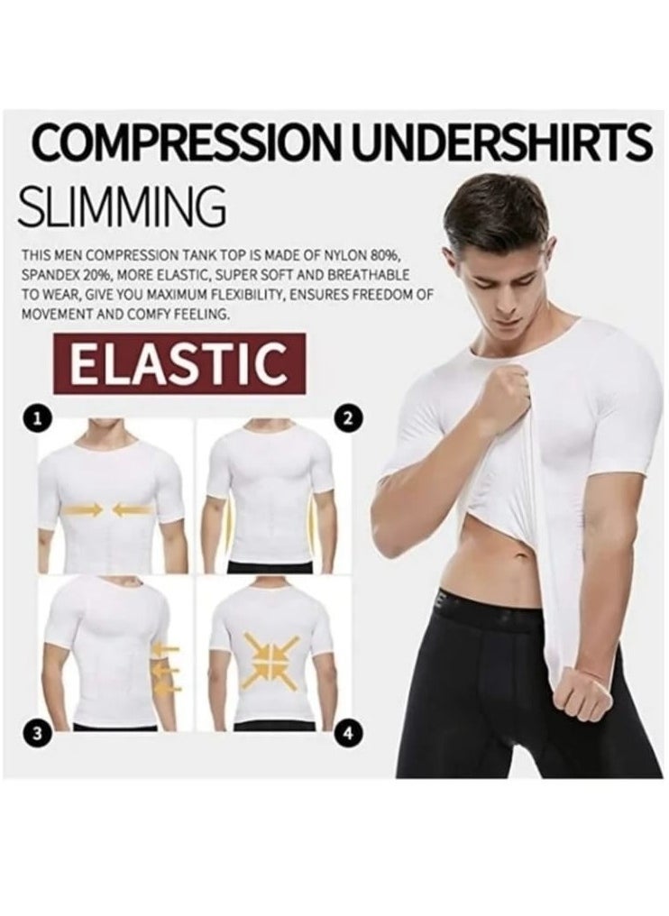 Generic 2-Pack Men's Slim Fit Vest - Compression Shirt for Running & Gym, Slim Body Compression Shaper to Tighten and Coordinate the Abdominal Area, Size XL - Image 3