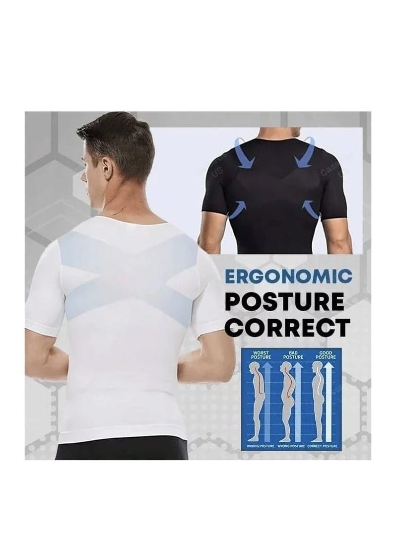 Generic 2-Pack Men's Slim Fit Vest - Compression Shirt for Running & Gym, Slim Body Compression Shaper to Tighten and Coordinate the Abdominal Area, Size XL - Image 5