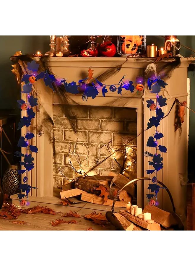 أضواء القيقب الجاف الوتريات بأوراق الشجر الدافئة البيضاء متعددة الألوان المتغيرة للإضاءة لحفلات عيد الشكر وعيد الميلاد والخريف - Image 5