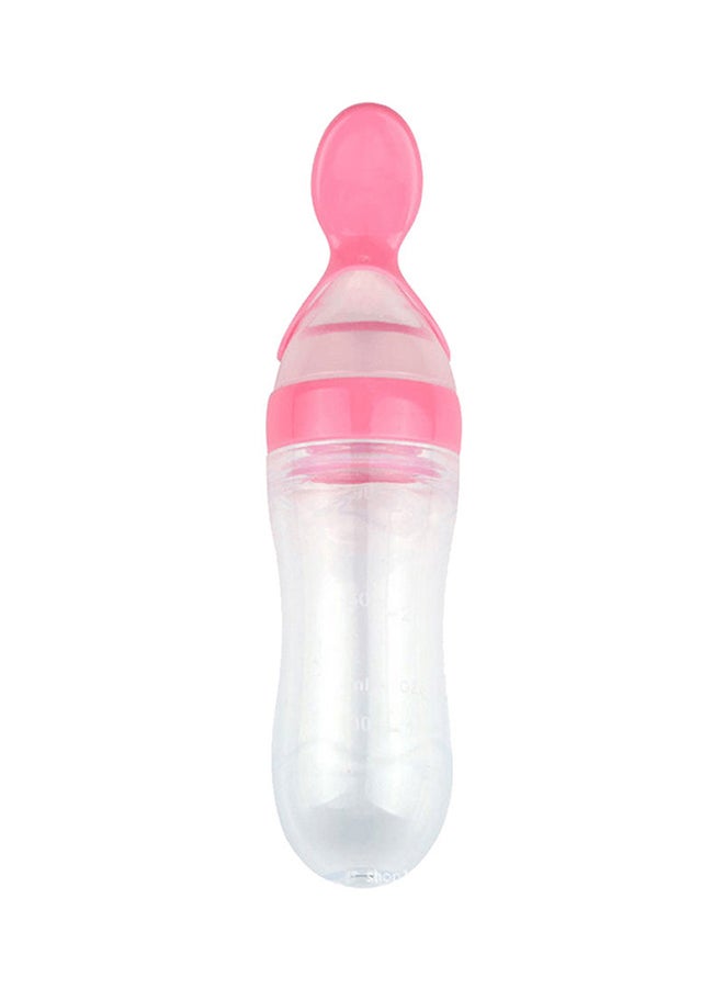 Silicone Natural, Flexible Feeding Bottle And Spoon Comfortable For Baby - 90Ml - Image 1
