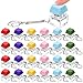 Nosiny 24 Pcs Keyboard Fidget Toys Keyboard Fidget Keychains for Adults Finger Stress Relief Keycap Decompression GiftsBright Colors - Image 3