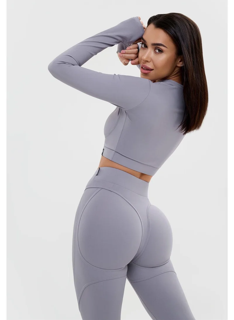 Bona Fide Extra Push Up Gray Extra High Waist Gym Leggings for Women for Women | Best Price UAE