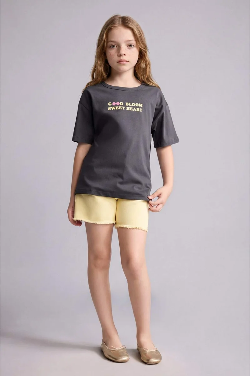 Defacto  2 piece Printed Short Sleeve T-Shirt for Women | Best Price UAE