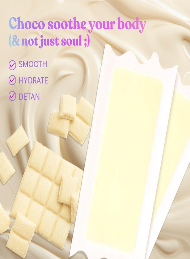 Bombae Choco Wax Strip for Women | 1 Pack (20 Strips) | Body & Bikini | Removes Tan, 28 Days Hair-Free | White Chocolate Bliss, Post-Wax Wipes - Image 3