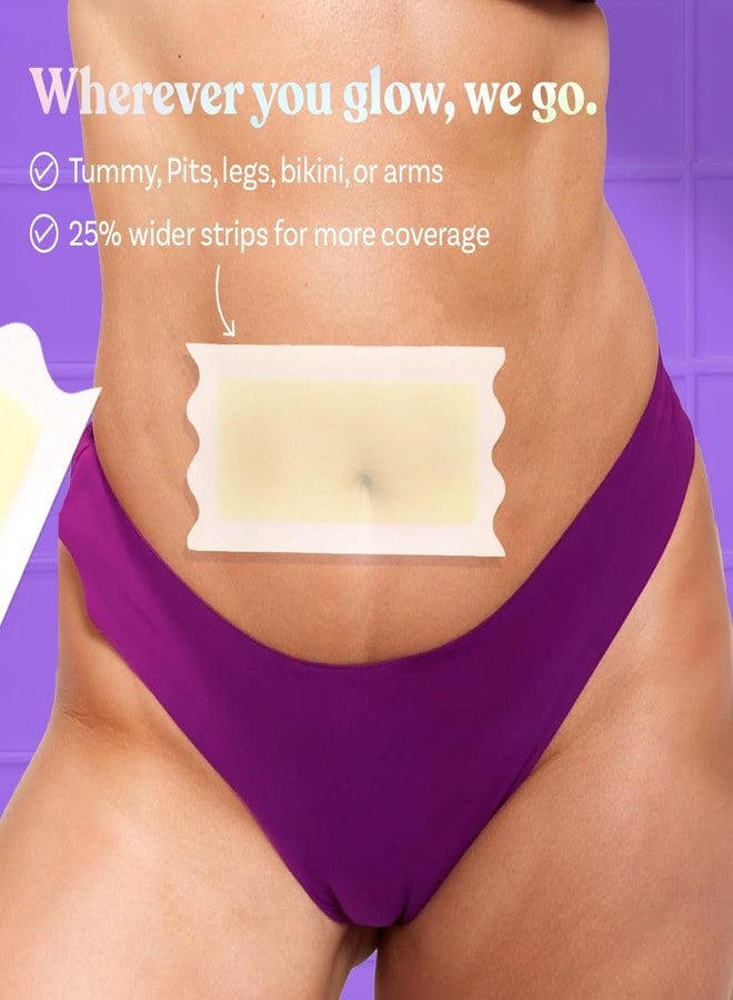 Bombae Choco Wax Strip for Women | 1 Pack (20 Strips) | Body & Bikini | Removes Tan, 28 Days Hair-Free | White Chocolate Bliss, Post-Wax Wipes - Image 4