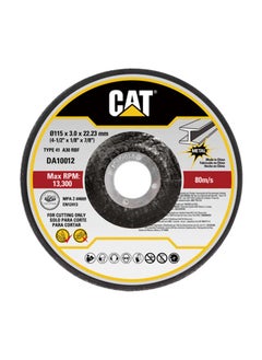 CATERPILLAR CAT DA10012 Abrasive Depressed Thick Metal Cutting Disc Ø115  4.5"  x 3mm 10Pcs 
