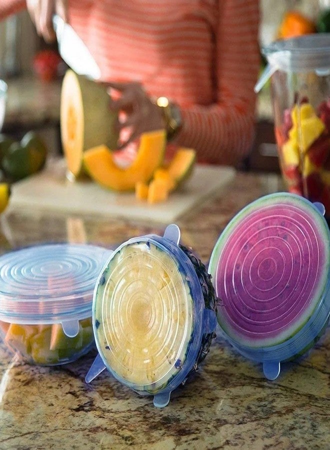 Oblivion Silicone Lids For Bowls – Reusable Stretch Lids Set for Containers, Utensils, Fruits & Food Covers – Airtight Flexible Silicone Covers for Kitchen Storage, Freshness & Spill Proof (Pack of 4) - Image 3