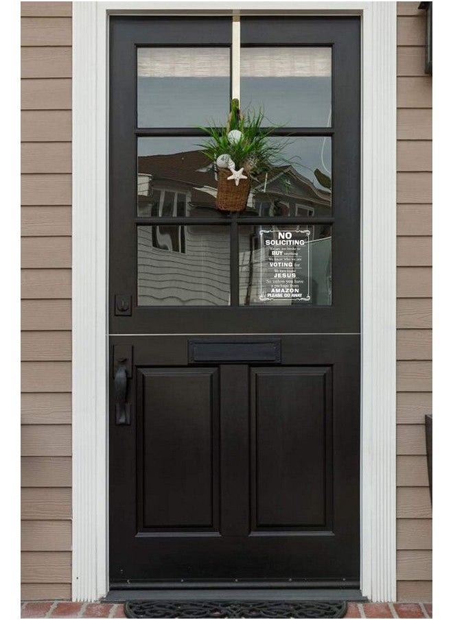 WaaHome - Funny No Soliciting Window Sticker Decal 7"X10" No Soliciting Sign For House Home Window Door - Image 1