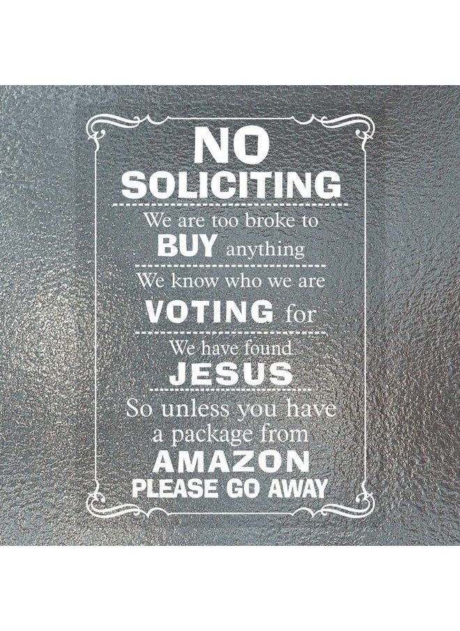 WaaHome - Funny No Soliciting Window Sticker Decal 7"X10" No Soliciting Sign For House Home Window Door - Image 1