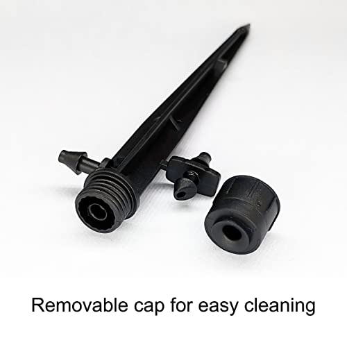 Topiverse 25 Pcs Drip Irrigation Emitters, Adjustable Flow 0-20 GPH Irrigation Drippers with Stake, Full Circle Flow Sprinkler Head, Micro Sprinkler for Garden Patio Lawn Flower Bed - Image 5