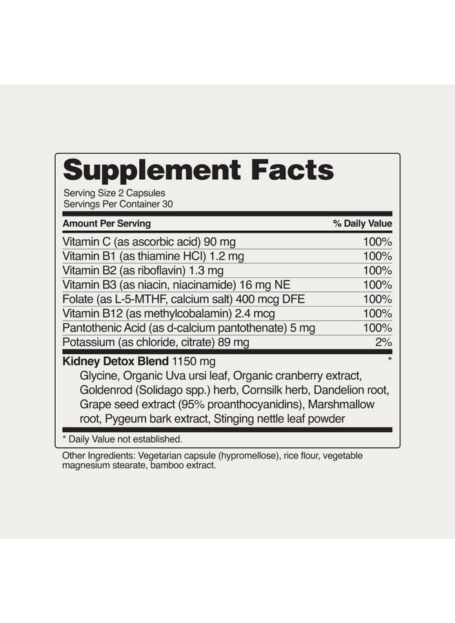 SNAP SUPPLEMENTS Snap Supplements Kidney Health Support Supplement with Vitamins, Uva Ursi, Cranberry Extract and Stinging Nettle Leaf Powder, Supports Kidney and Urinary Tract Health for Women and Men, 60 Capsules  - Image 4