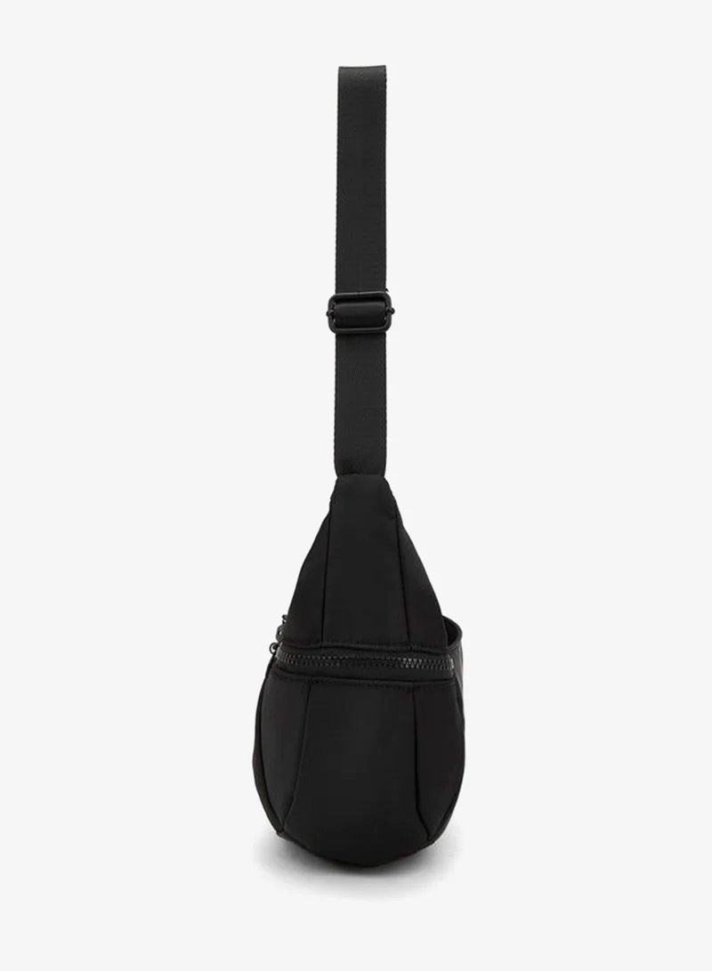 Missy BLACK Solid Crossbody Bag With Zip Pockets for Women | Best Price UAE