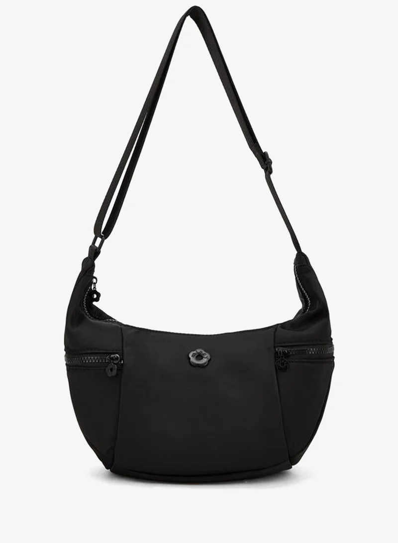 Missy Solid Crossbody Bag With Zip Pockets