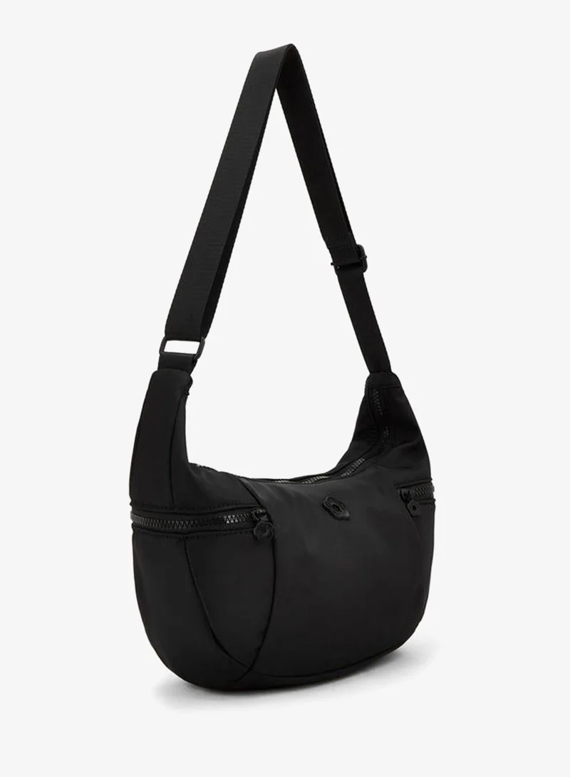 Missy Solid Crossbody Bag With Zip Pockets
