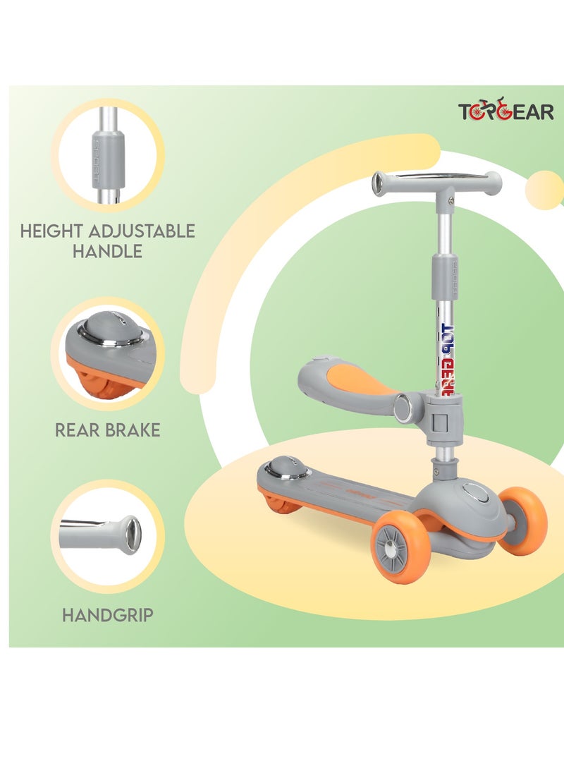 Top Gear - Top Gear Toddler Scooter/Balance Bike TG 8027 with Music & Light, Ride On Toys for 2-12 Years - White - Image 1