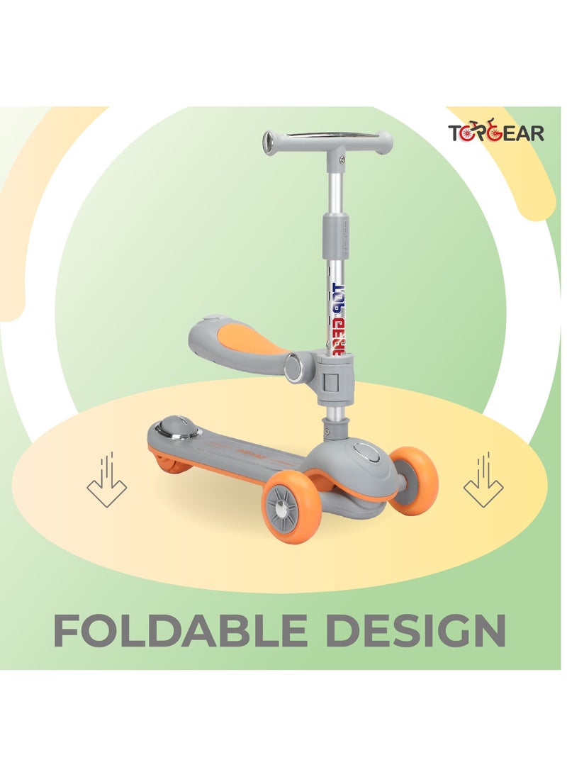Top Gear - Top Gear Toddler Scooter/Balance Bike TG 8027 with Music & Light, Ride On Toys for 2-12 Years - White - Image 1