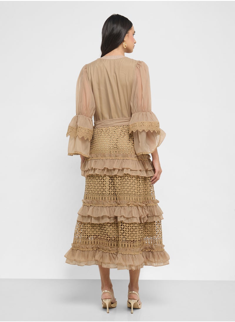 Khizana Dress With Tiered Baby Ruffles  - Image 2