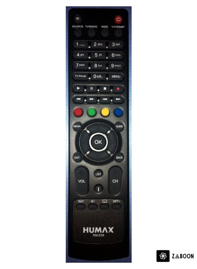 Zaboon TV Receiver Remote Control Black