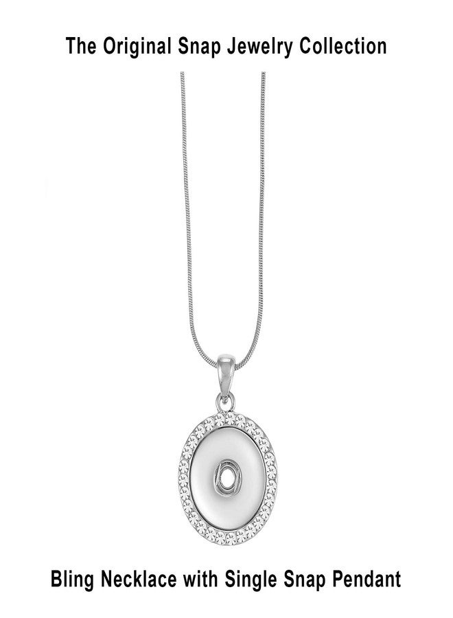 Ginger Snaps Bling Necklace | Interchangeable, Customizable & Adjustable Snap Jewelry Collection | Button Charms for Necklaces, Bracelets & Rings | Standard Size | SN90-41 - Image 3
