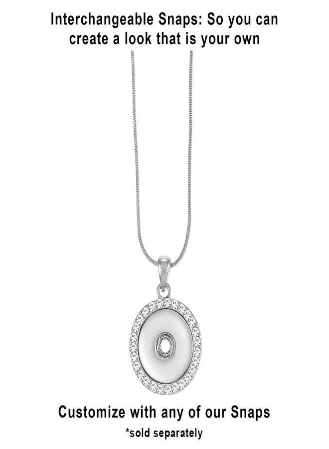 Ginger Snaps Bling Necklace | Interchangeable, Customizable & Adjustable Snap Jewelry Collection | Button Charms for Necklaces, Bracelets & Rings | Standard Size | SN90-41 - Image 4