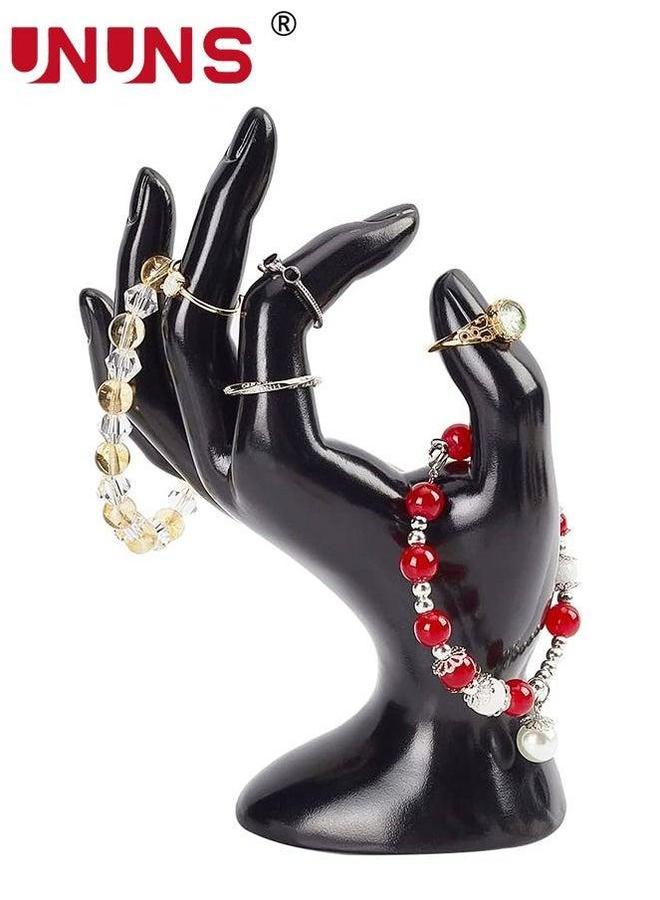 يو إن يو إن أس Jewelry Display Holder,OK Shape Hand Bracelet Ring Holder Stand,Jewelry Showcase For Home living Room Decor,Black - Image 1