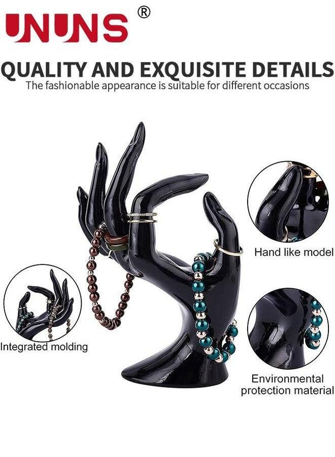 يو إن يو إن أس Jewelry Display Holder,OK Shape Hand Bracelet Ring Holder Stand,Jewelry Showcase For Home living Room Decor,Black - Image 2