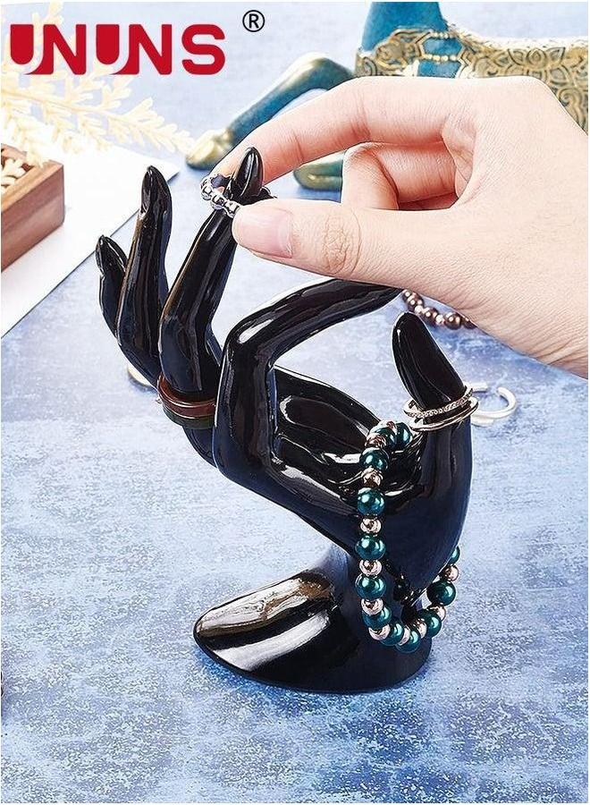 يو إن يو إن أس Jewelry Display Holder,OK Shape Hand Bracelet Ring Holder Stand,Jewelry Showcase For Home living Room Decor,Black - Image 3
