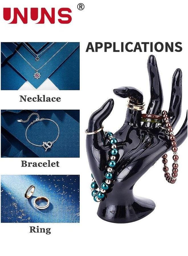 يو إن يو إن أس Jewelry Display Holder,OK Shape Hand Bracelet Ring Holder Stand,Jewelry Showcase For Home living Room Decor,Black - Image 4