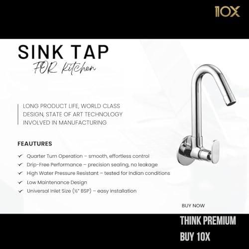 10x ST-989015MM Brass 360 Degree Rotation Sink Tap, Chrome, Chrome Finish - Image 2