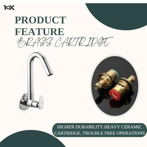 10x ST-989015MM Brass 360 Degree Rotation Sink Tap, Chrome, Chrome Finish - Image 4