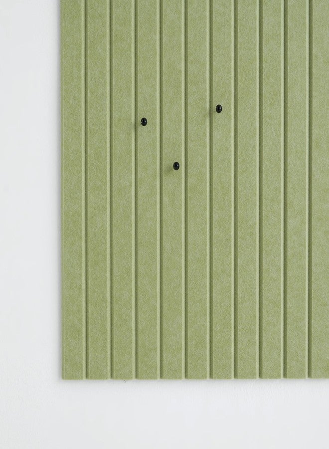 VIVELDA Large Cork Boards for Walls Black Felt Alternative - Slat Wall Paneling, Bulletin Board Tiles for Home Decor, Push Pin Corkboard Organizer for Office or Classroom-12-Pack Panel Kit (Avocado) - Image 3