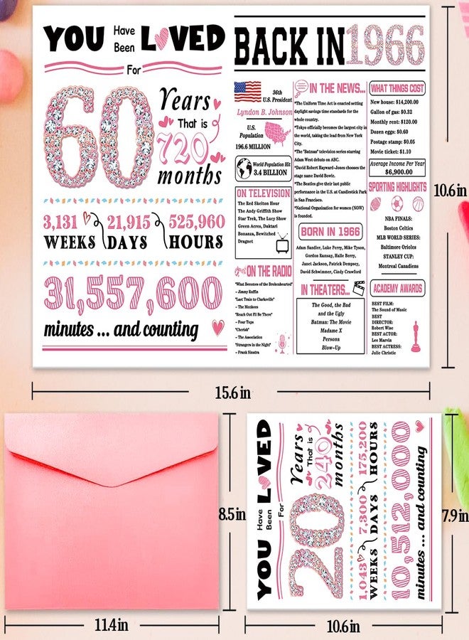 ATTLVV Happy 60th Birthday Card for Her, Funny 60 Year Old Gifts for Women, Big 60th Birthday Decorations for Mom Wife Sister Friend,Large 60 Birthday Card - Image 2