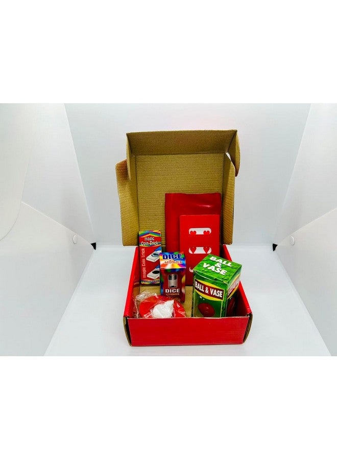 New Children MAHA Magic Set Box (5 Items) / Kids Magic Toy Set (Egg to Hen, Ball & VASE, Card Vanish Frame, Coin Gone CASE & DICE AUTOMIZER) Magic , Multicolor  - Image 4