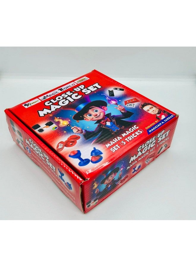 New Children MAHA Magic Set Box (5 Items) / Kids Magic Toy Set (Egg to Hen, Ball & VASE, Card Vanish Frame, Coin Gone CASE & DICE AUTOMIZER) Magic , Multicolor  - Image 3